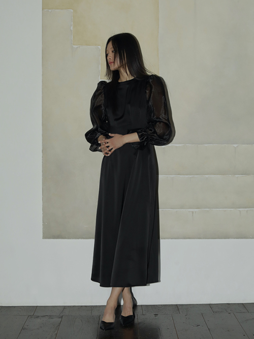 【アマイル AMAIL】Mature bon sleeve dress  黒