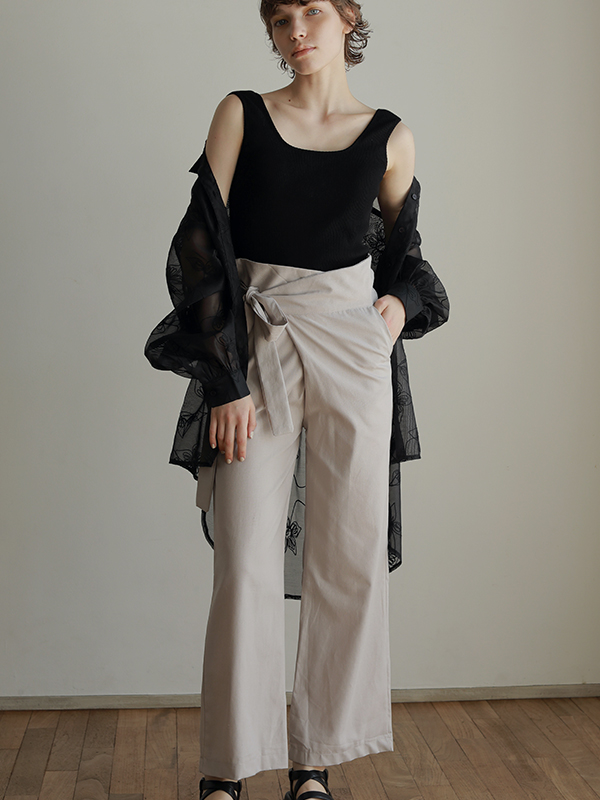 Wrap wide pants｜Can be delivered｜アマイルオンラインショップ
