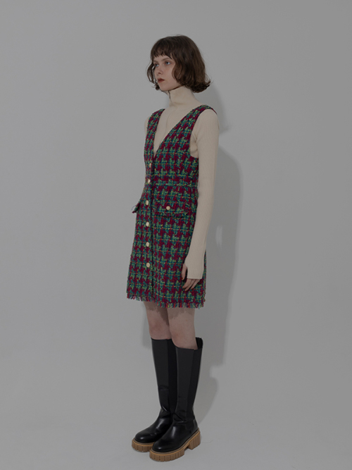 Tweed palace dress｜Can be delivered｜アマイルオンラインショップ