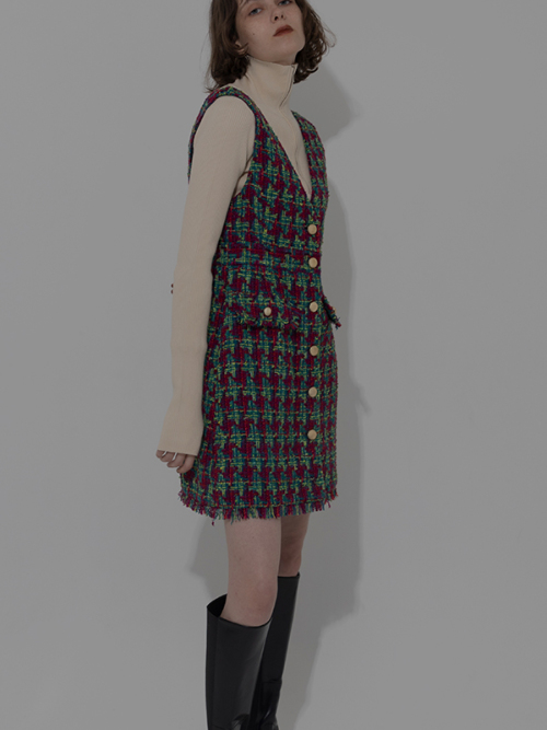 Tweed palace dress｜Can be delivered｜アマイルオンラインショップ