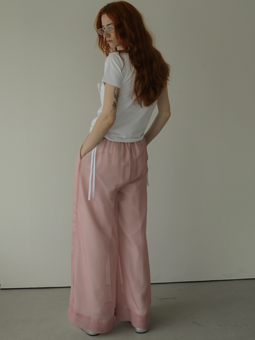 Suke wide strawberry pants｜Can be delivered｜アマイルオンライン 