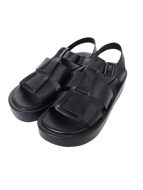 Black tea platform sandal｜Can be delivered｜アマイルオンラインショップ