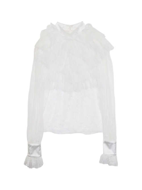 LACE FRILL ブラウス｜Can be delivered｜アマイルオンライン