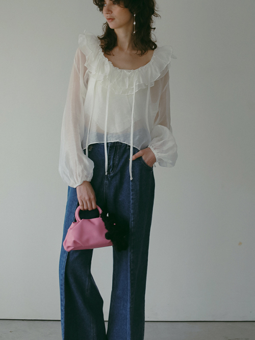 VOLUME FRIL ブラウス｜Can be delivered｜アマイルオンライン