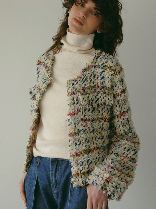 TWEED FRINGE ジャケット|Can be delivered|アマイル TWEED FRINGE ジャケット|Can be delivered|アマイル