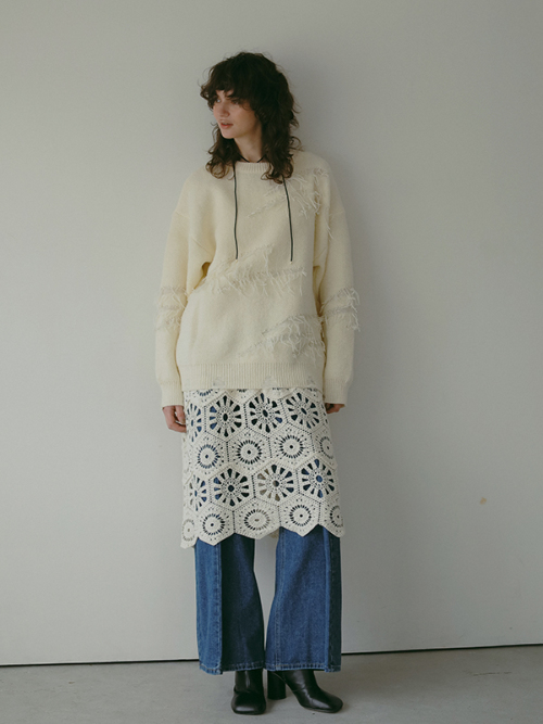 CRASH FRINGE ニット｜Can be delivered｜アマイルオンライン